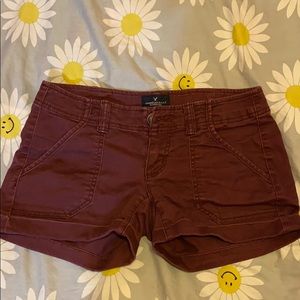 American Eagle Maroon Shorts